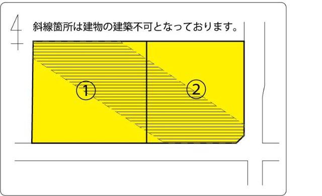 上野原市上野原全２区画分譲地　区画１ 区画図