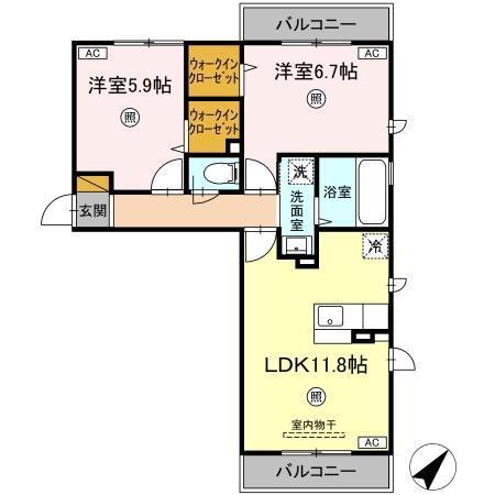 エスペランサAB（A201） 間取り図画像