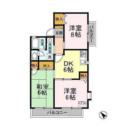 グランドサン 壱弐参伍番館（5206） 間取り図画像