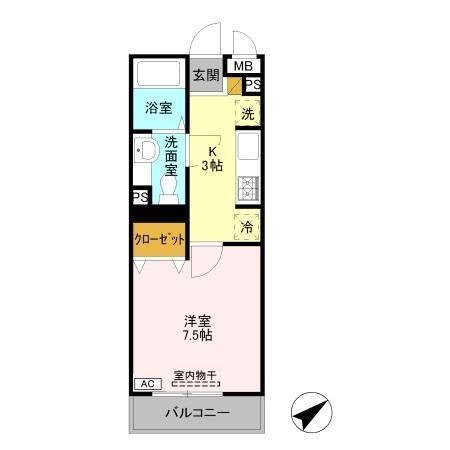 リバーハイツ幕張（205） 間取り図画像