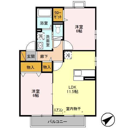 ルピナス幕張Ⅱ（201） 間取り図画像