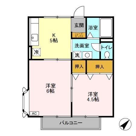 ドミール西都賀（202） 間取り図画像