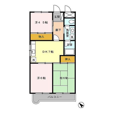 メゾンドゥ・ボヌール（305） 間取り図画像