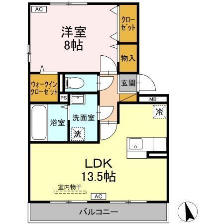 ベルヴィラージュ　Ｂ（303） 間取り図画像