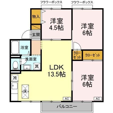 サンハイツ（103） 間取り図画像