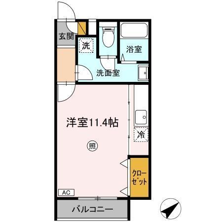 クレール・シャンブル（102） 間取り図画像