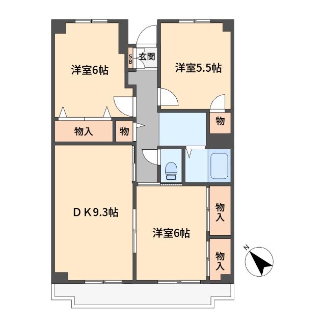 ソイ・コート幕張（301） 間取り図画像