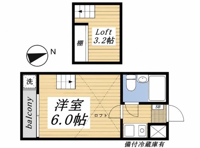 千葉市花見川区南花園アパート 間取り図画像