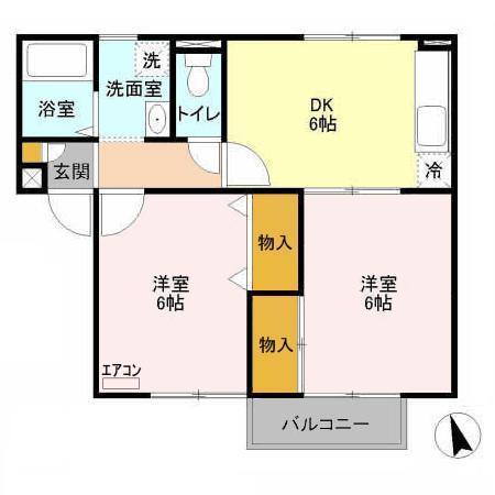 クレアンヌーヴ（203） 間取り図画像