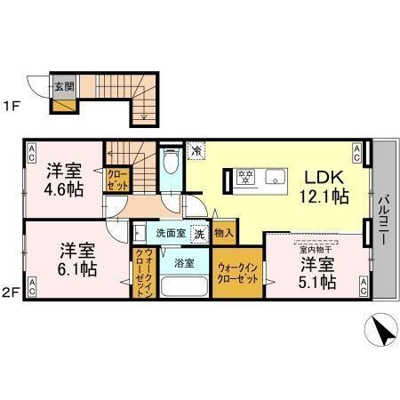 yamajuⅡ（202） 間取り図画像