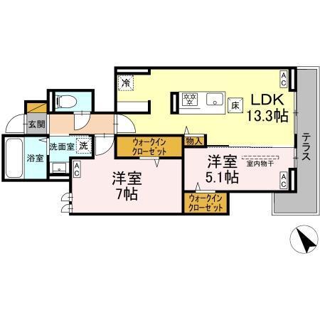 yamajuⅡ（103） 間取り図画像