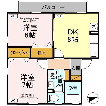 サニーハウス　Ｄ（101） 間取り図画像