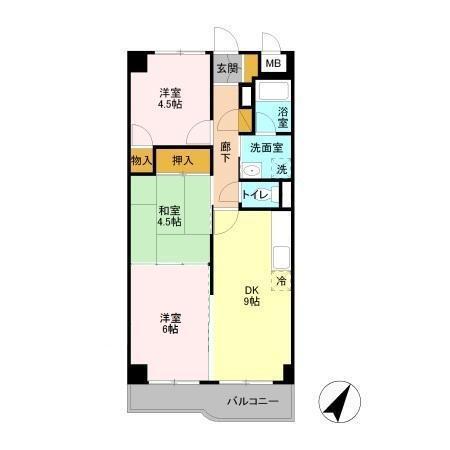 エクセルハイム海宝（304） 間取り図画像