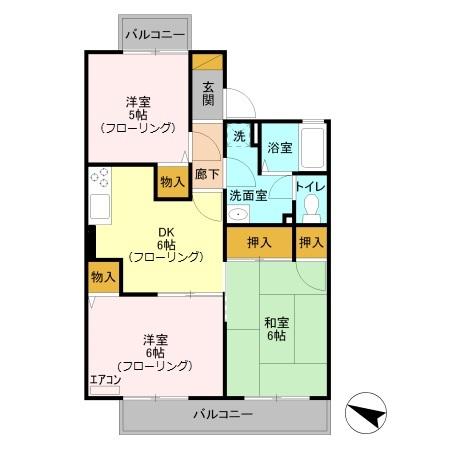 グランディール富士　Ⅰ（102） 間取り図画像