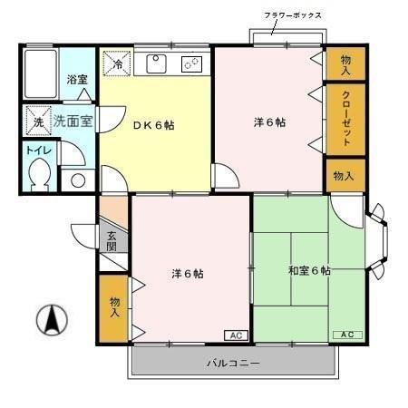 シャトル大戸　Ⅲ（205） 間取り図画像