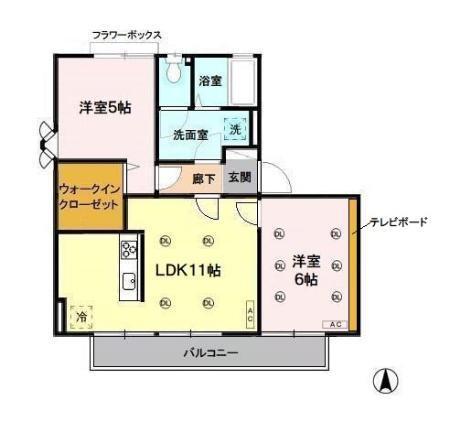 パラシオン中尾　Ⅲ（203） 間取り図画像