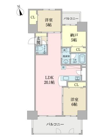 澄和レジデンス広島小町（0502） 間取り図画像