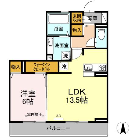 メゾン鎌田Ⅱ（303） 間取り図画像