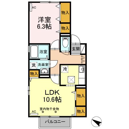 ボナール　A（102） 間取り図画像