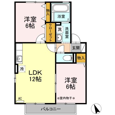 サニーハイツ田園　ABCD（A202） 間取り図画像