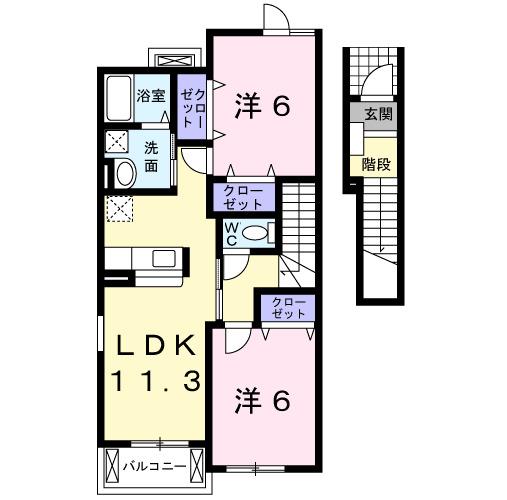 カーサ　モデルノ　Ａ（204） 間取り図画像