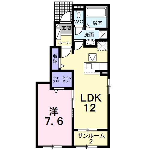 アイリスホーム柿平　Ⅰ（101） 間取り図画像