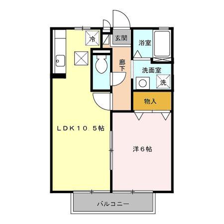 クレール伊勢（102） 間取り図画像