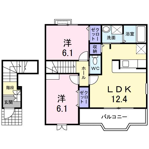 アルカン　シェル　Ａ（203） 間取り図画像