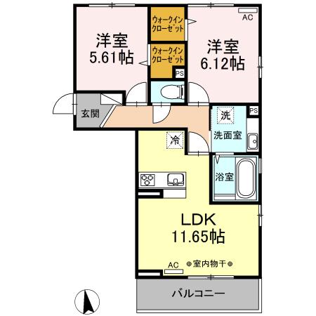 ティアレ上石田（201） 間取り図画像