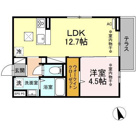 D-ROOMグランデフォンテーヌ（101） 間取り図画像