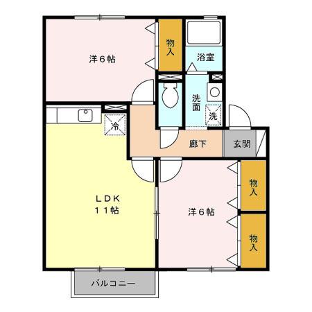 グリーンパークみだい南　AB（B202） 間取り図画像