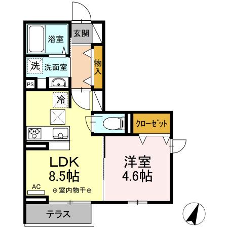 D-room Milonga（101） 間取り図画像