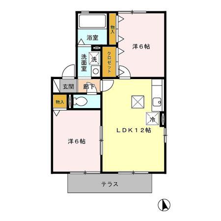 サニーハイツ田園　ABCD（A101） 間取り図画像