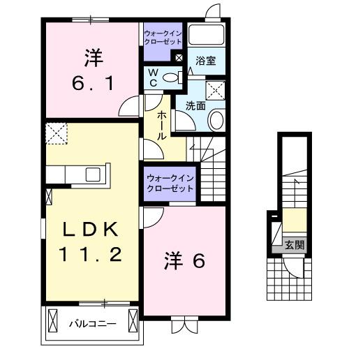 ペニー　レイン　Ⅰ（201） 間取り図画像
