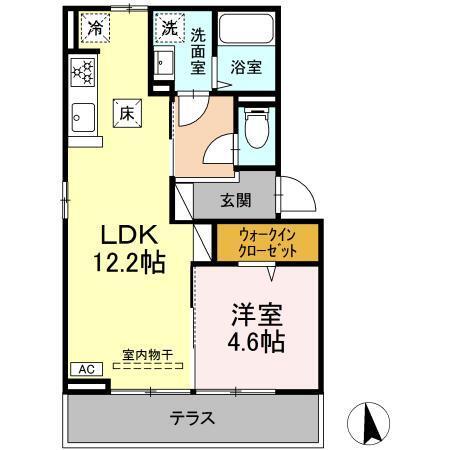 D-ROOM富士見Ⅱ（102） 間取り図画像