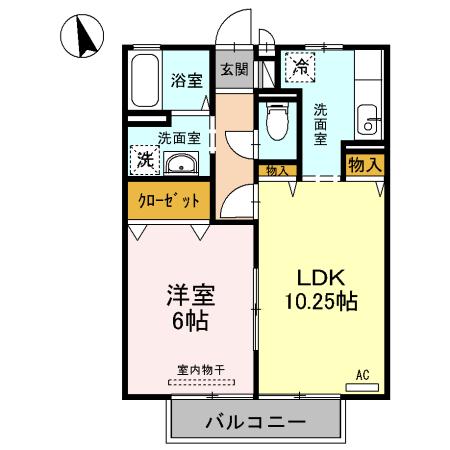 サンハイムＫＯＩＫＥ　AB（B203） 間取り図画像
