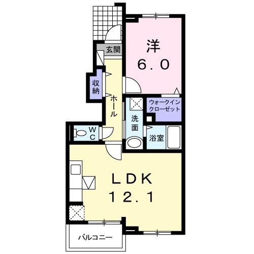 カルム北之宮Ｂ（103） 間取り図画像