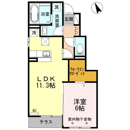 サウススクエア ２番館（103） 間取り図画像