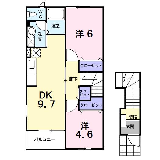 イーストフィールドＡ（201） 間取り図画像