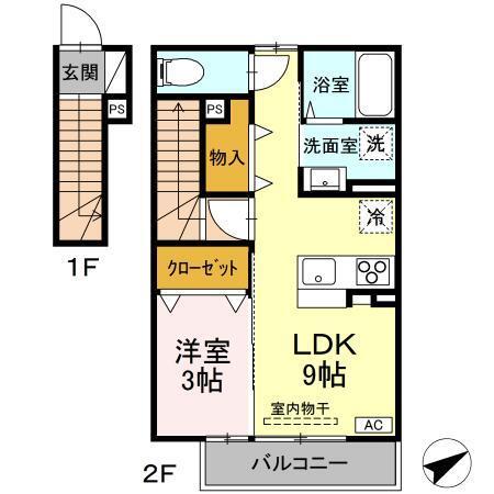 D-ROOM上石田（205） 間取り図画像