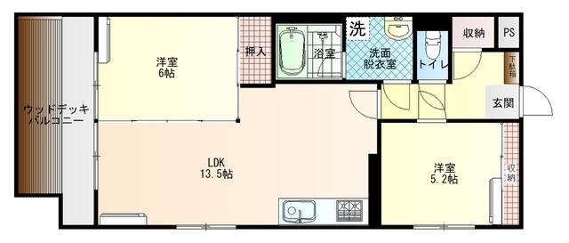 アダージョ住吉（3-D） 間取り図画像