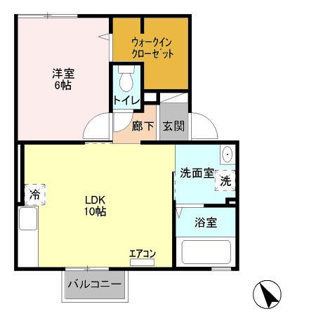 テラス冨士　A（202） 間取り図画像