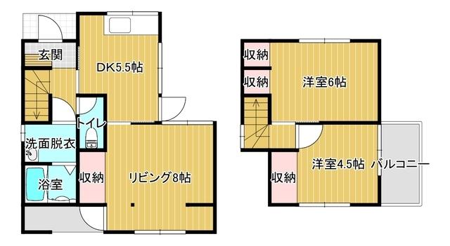 大下条戸建て 間取り図画像