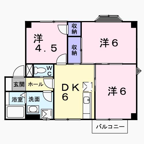 ビレッジ堀内Ⅱ（201） 間取り図画像