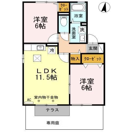 サニーハウス上今井　AB（A102） 間取り図画像
