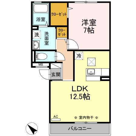ヴレ アムール（103） 間取り図画像