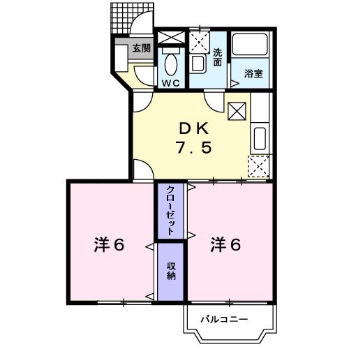 シンシアＡ（102） 間取り図画像