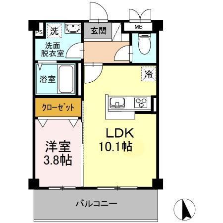 ドミール中央（202） 間取り図画像
