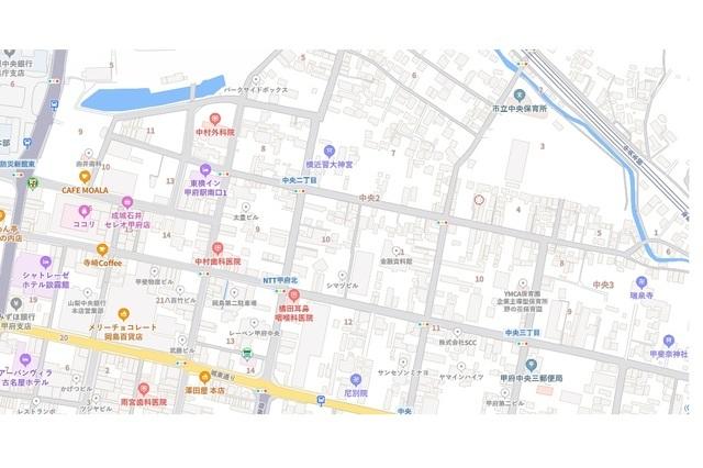 中央３丁目戸建て 地形図・案内図