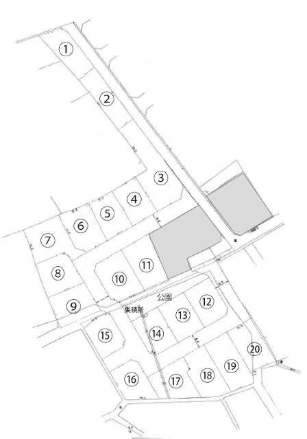 中巨摩郡昭和町西条住宅用地区画2 区画図